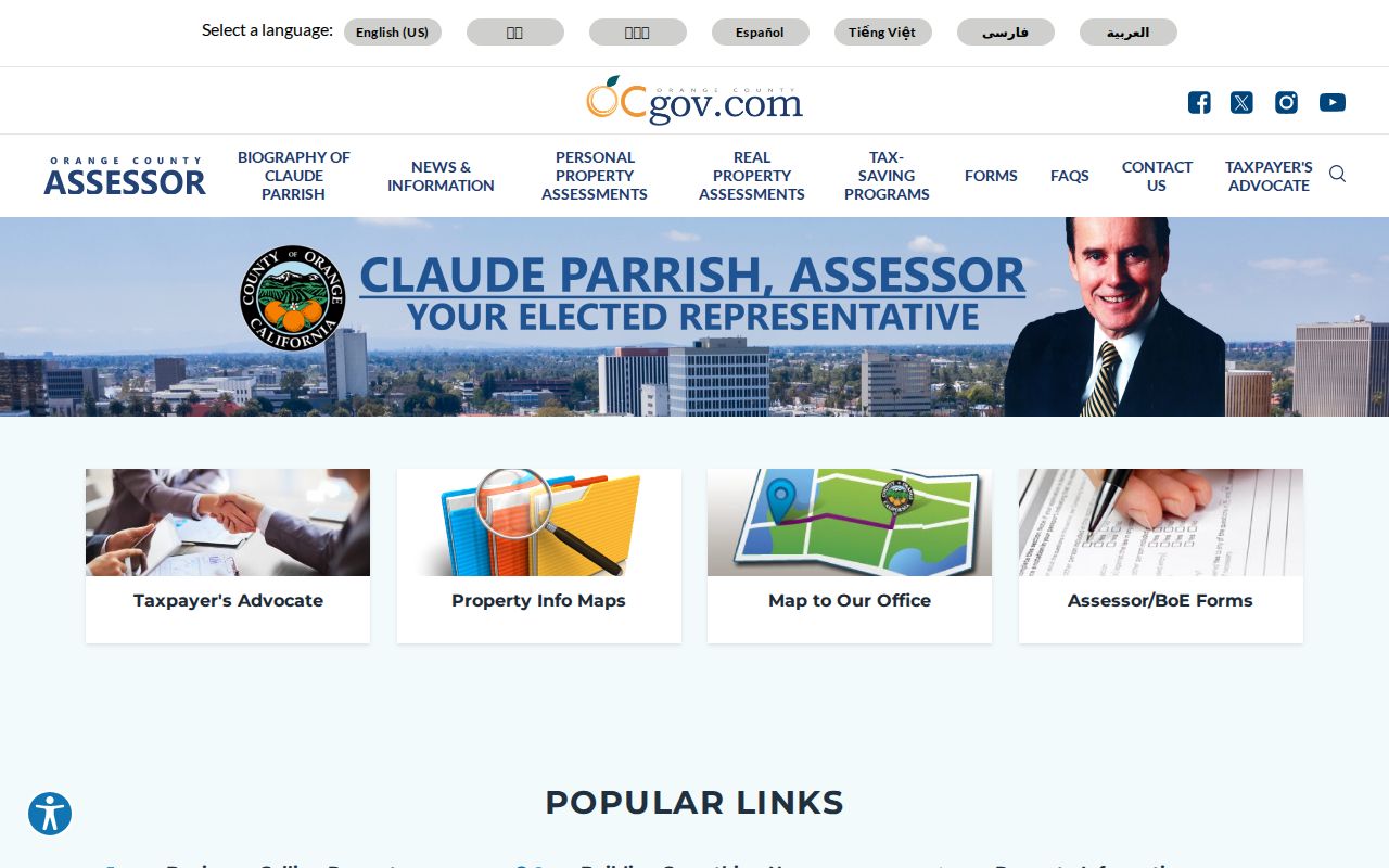 Buena Park people search Orange County Assessor property search