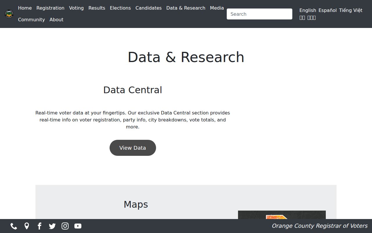 Buena Park voter registration records Orange County election data voter file resources